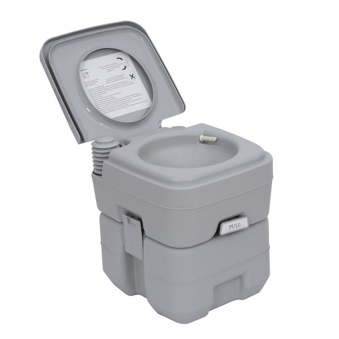 Outsunny 20L Camping Toilet - Portable Travel WC for Caravan, Picnic, Fishing - Best Quality Restroom Equipment