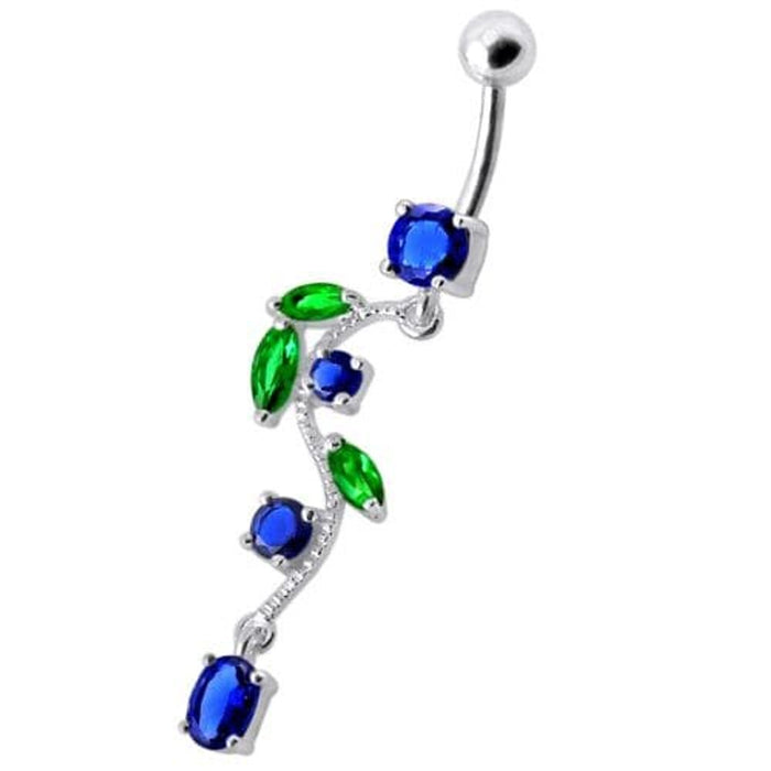 Fancy Multi Jeweled Fairy Dangling Body Jewelry Belly Ring