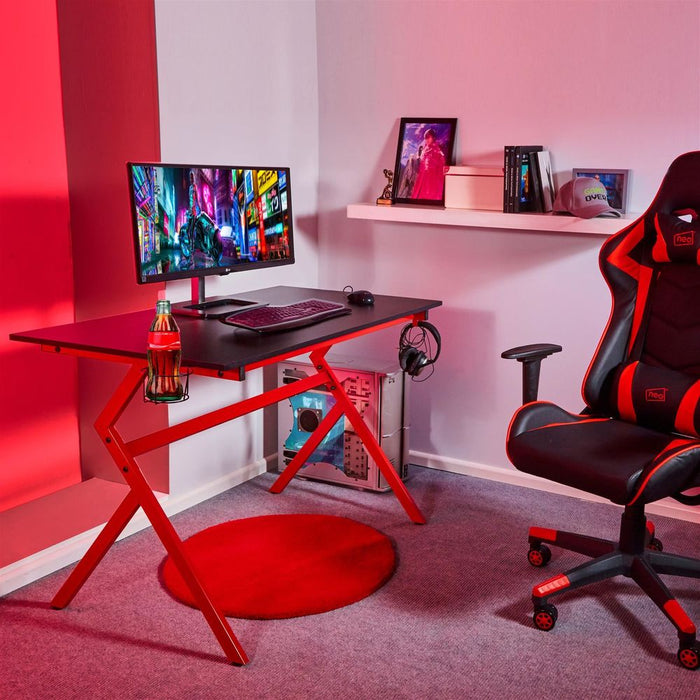 Ergonomic Gaming Desk with Headphone Hook