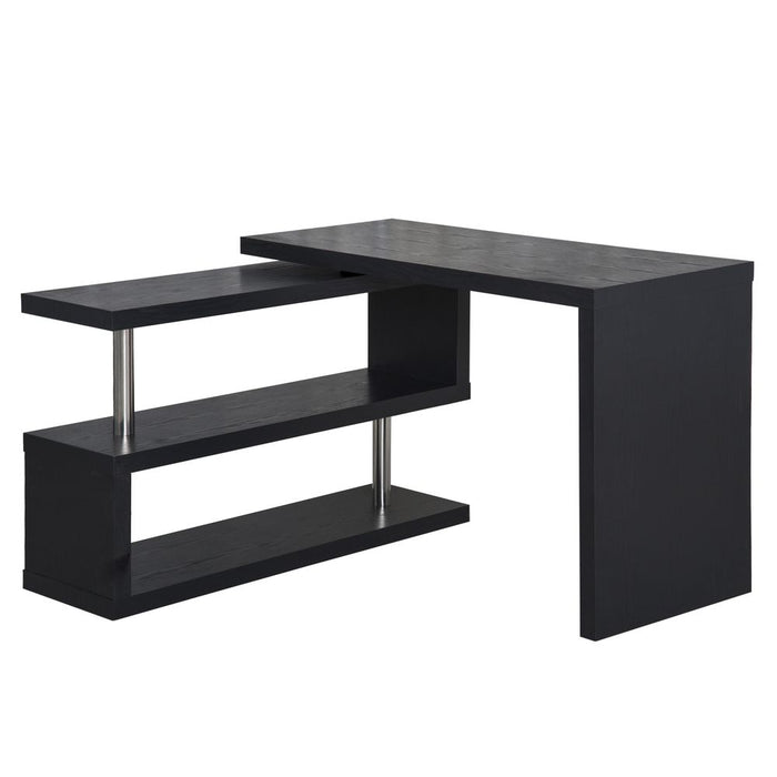 Efficient Corner Rotating L-Shaped Office Table Computer Desk with Storage Shelf - Quality and Versatile