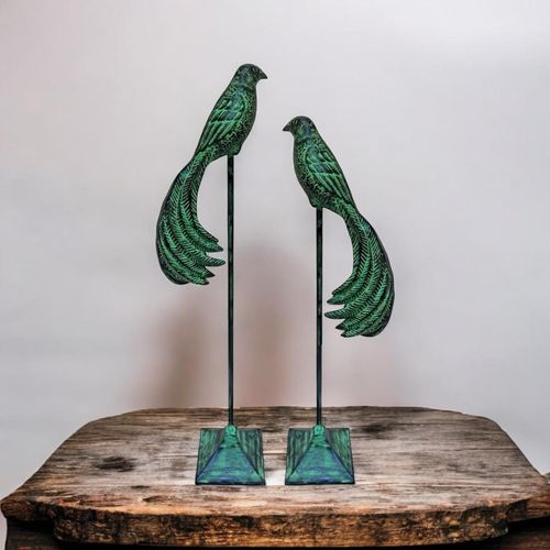 68/81CM SET 2 CAST IRON BIRDS