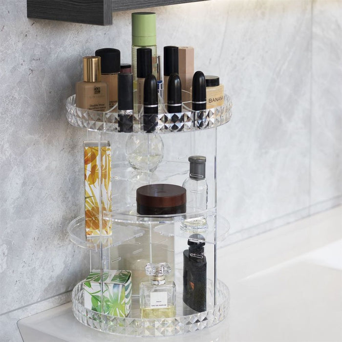 360° Rotating Makeup Organiser | Stylish & Durable Cosmetic Storage