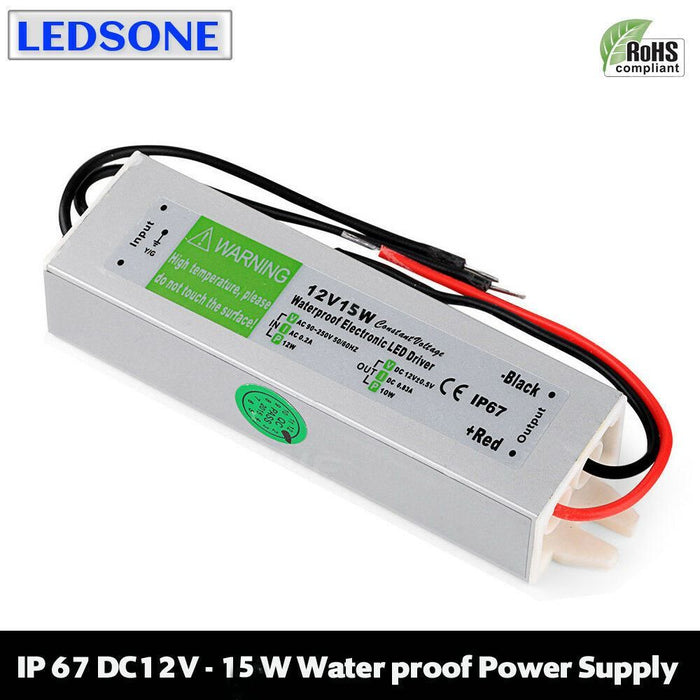 IP67 Waterproof LED Driver Power Supply Transformer AC240V-DC12V Power Converter