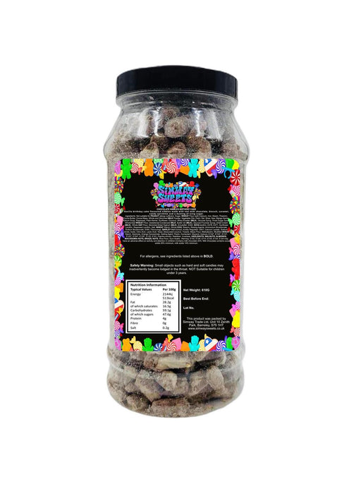 Premium Birthday Cake Flavour Choc Nibbles Retro Sweets Jar - Best Quality Gift for All Ages