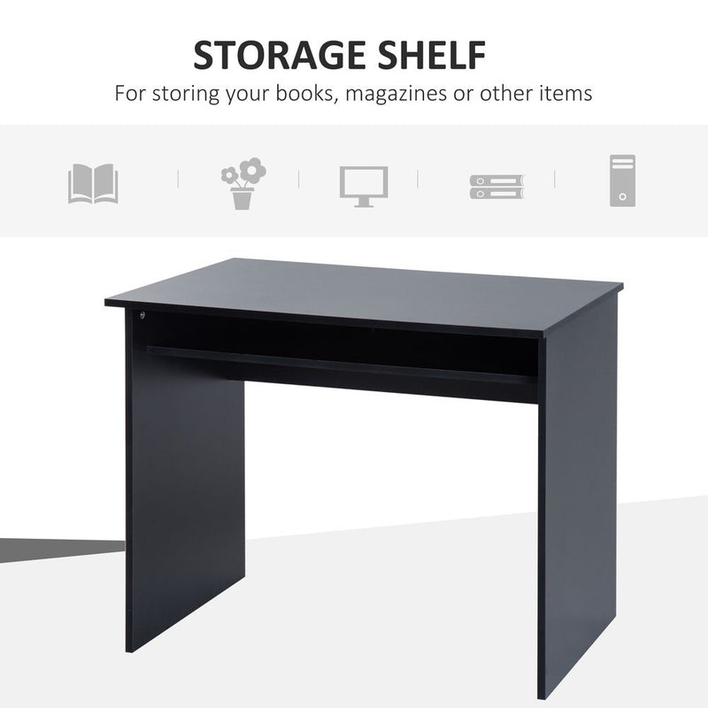 HOMCOM Workstation - 50Lx90Wx74H cm, Black