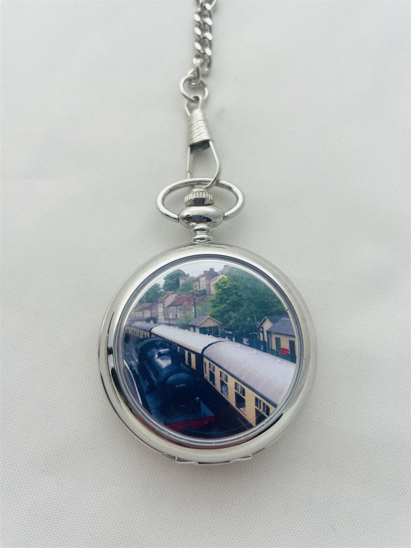 Premium Boxx Train Picture Pocket Watch | Best Quality M5061Train