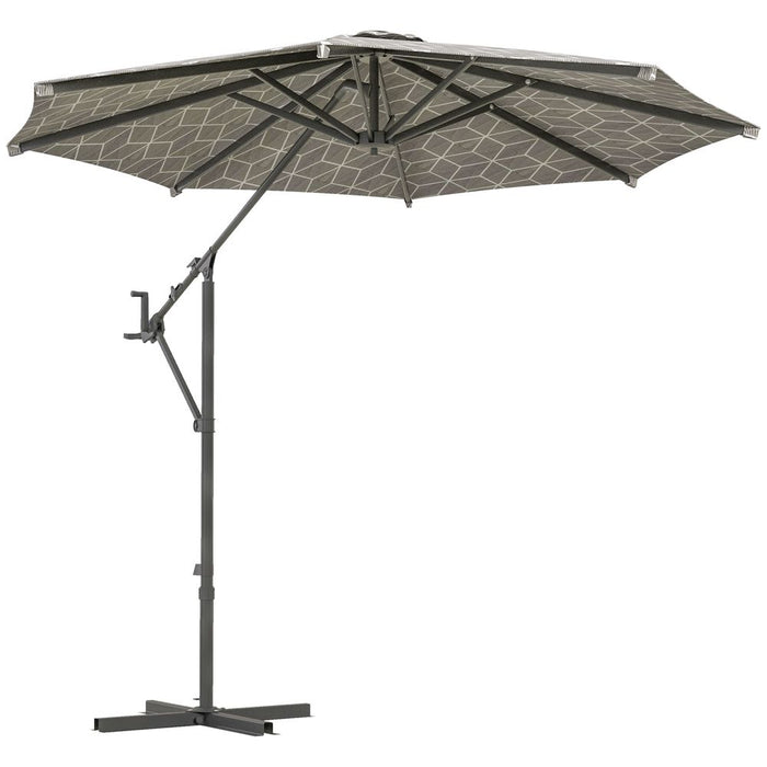 Premium 2-in-1 Cantilever & Market Parasol - 360° Rotation, High-Quality Steel Frame