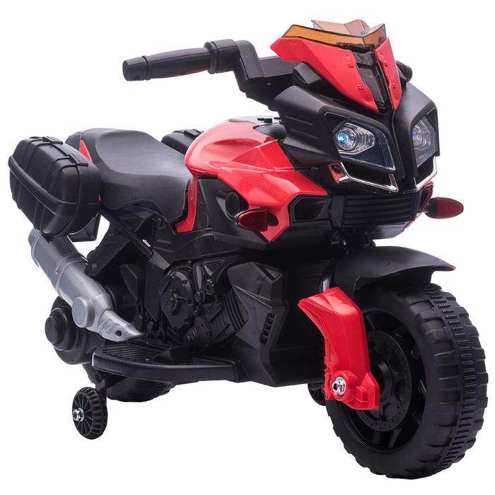 Premium 6V Electric Ride-On Toy Motorcycle for Kids - Red, 18-48 months. Battery powered, headlights, safe & easy assembly