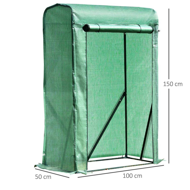 Portable PVC Grid Greenhouse - Protect Your Plants, Flowers & Produce from Wind & Rain - Compact & Durable Steel Frame - Easy Access Door