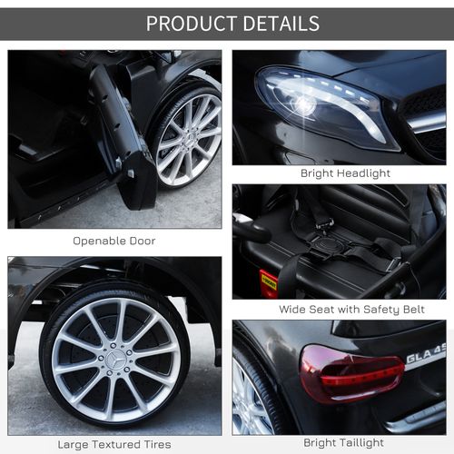 6V Licensed Mercedes Benz Kids Ride On Car W/ Remote Light Music Black