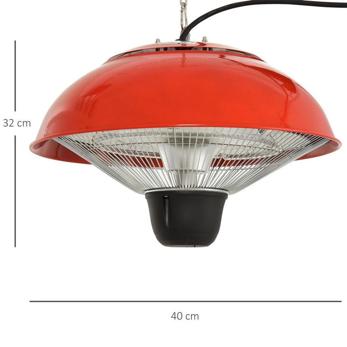 Patio Heater 1500W Electric Aluminium Ceiling Hanging Garden Light Lamp