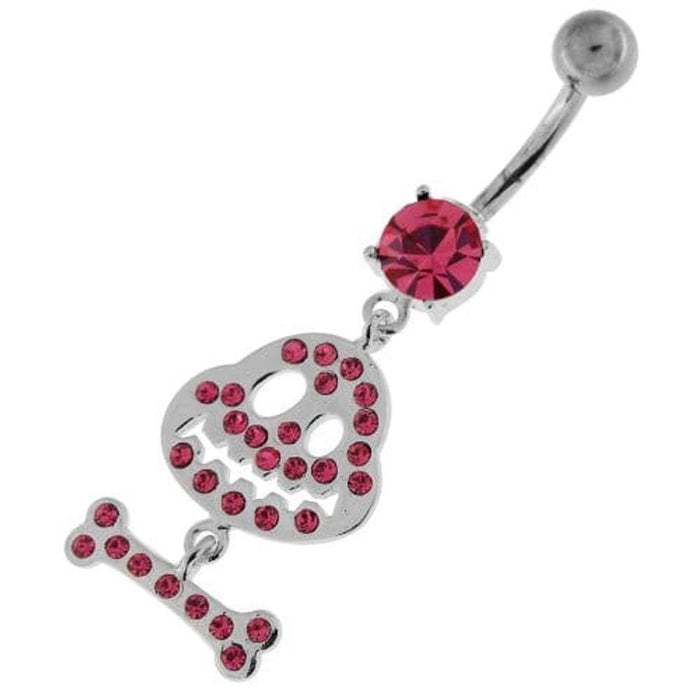 Dangling Bone Mr. Jack Sterling Silver Belly Button Ring