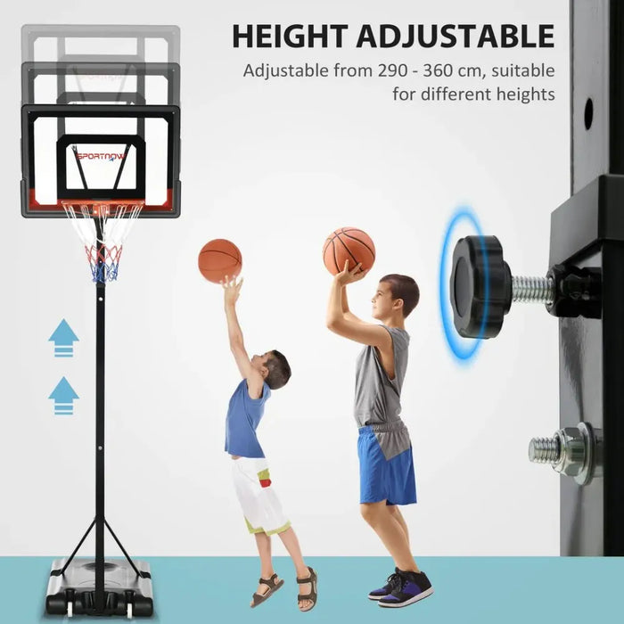 Premium Portable Basketball Hoop and Stand - Adjustable Height, Weighted Base, Easy to Move - High-Quality Materials