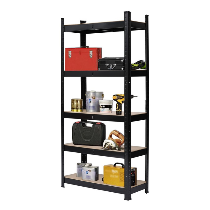 Heavy Duty Black Metal Garage Shelving Unit Shed Storage Shelves Boltless Shelf Rack