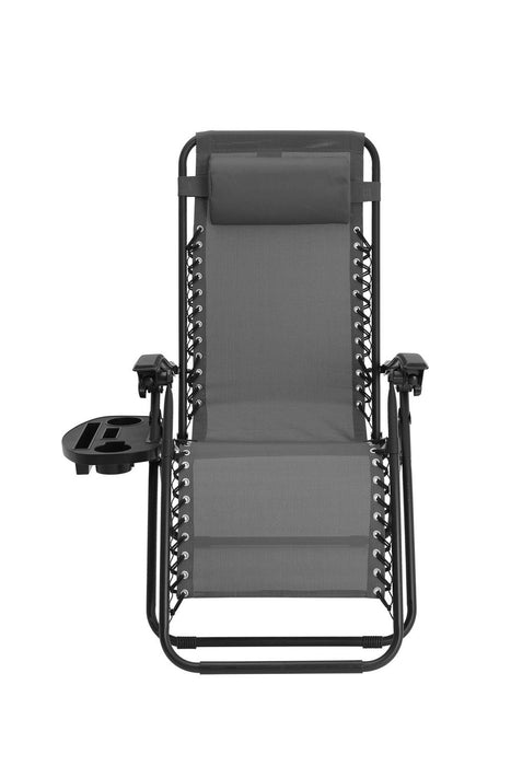 ComfortMaxx Zero Gravity Chair - Ultimate Stress Relief and Relaxation - Pack of 2 - Grey