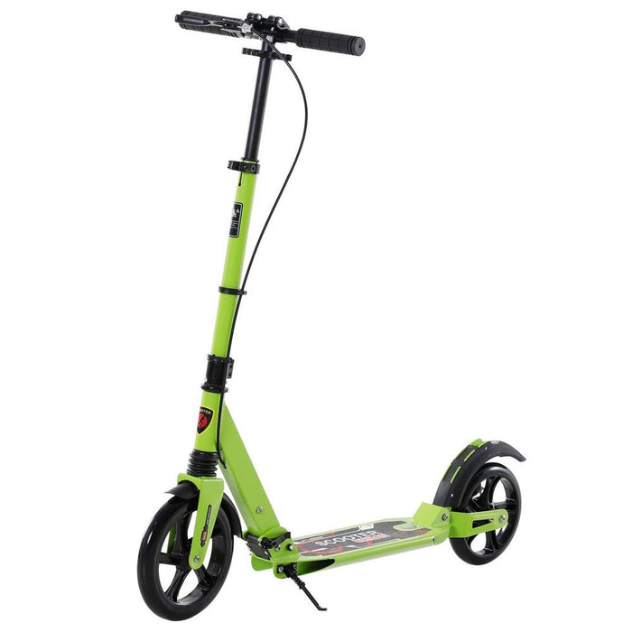 HOMCOM Teens Adult Kick Scooter Fold Adjust 14+ w/ Dual Brake System