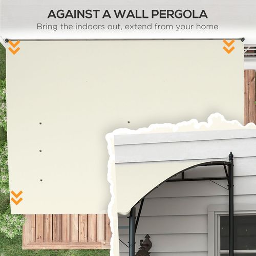 Outsunny 3 x 4m Metal Pergola, Outdoor Gazebo UV-Resistant, Cream White