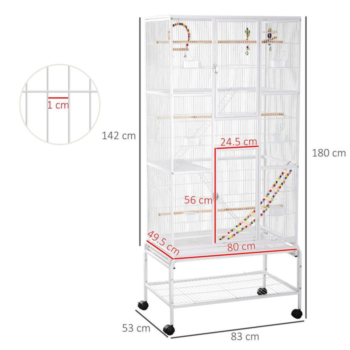 Spacious 3 Tier Bird Cage W/ Stand - Canary Finch Cockatiel Parakeet Budgie