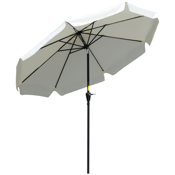 Premium 2.66m Cream White Patio Umbrella- High-Quality Outdoor Shade & Protection for Garden Events!