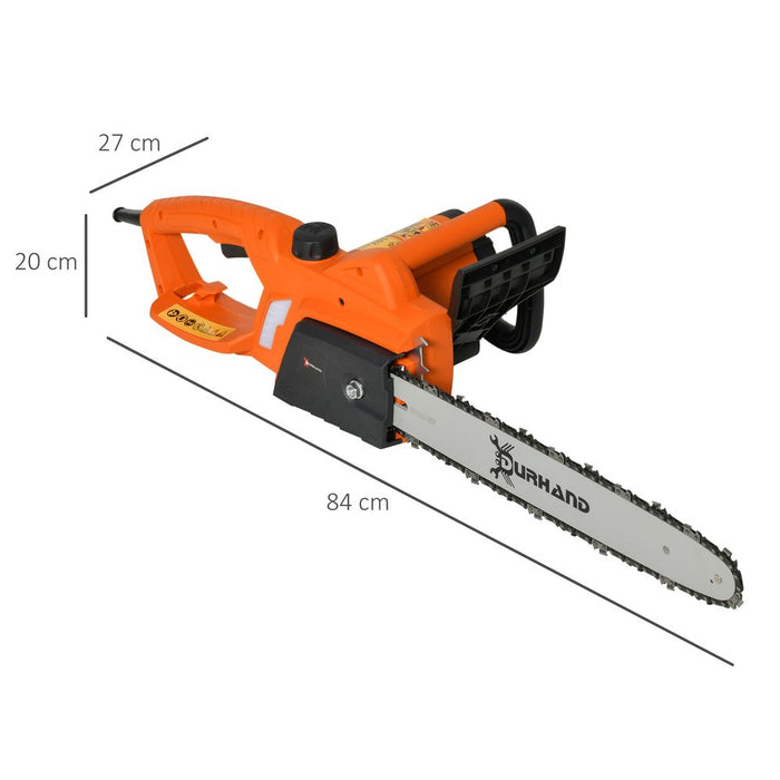 DURHAND Electric Chainsaw, 2000W, 40cm Blade - Orange