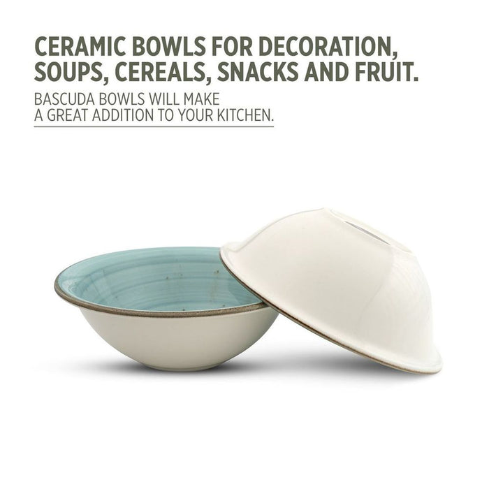 Porcelain Soup-Cereal Bowl Pebble Sea Green 18cm