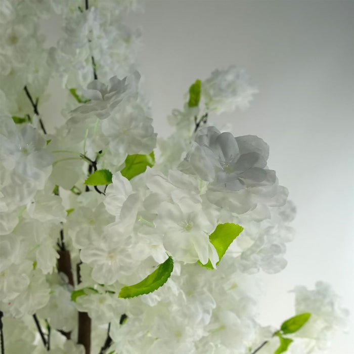 150cm Artificial White Cherry Blossom Tree - High-Quality, Realistic Decor for Home & Office