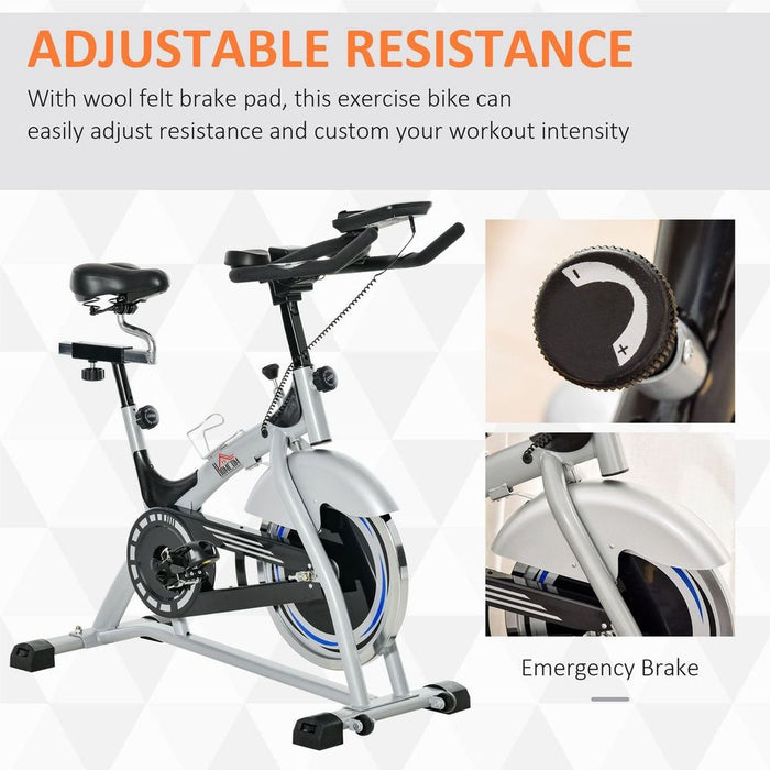 High-Quality HOMCOM Exercise Bike - LCD Monitor, Adjustable Seat & Handle - 15KG Flywheel - Get Fit Now!