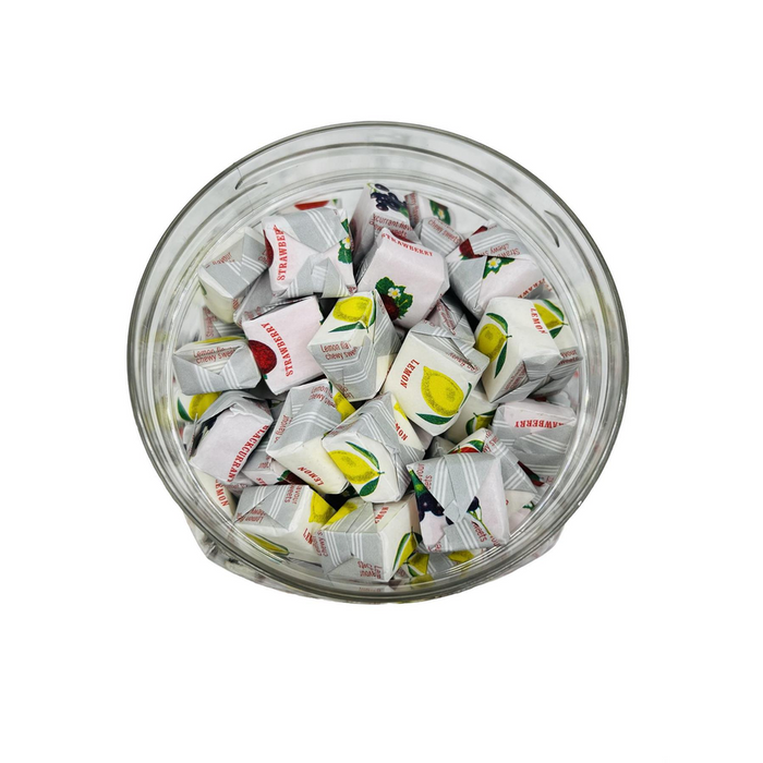 Fruit Caramels x 190 | Gourmet Jar of Individually Wrapped Candy | High-Quality Ingredients | Perfect Gift or Personal Treat