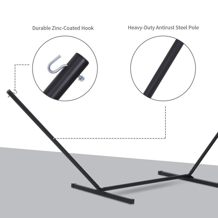 Ultimate Strength Metal Hammock Stand - Safe, Stable & Weather Resistant - Perfect for Indoor & Outdoor Relaxation