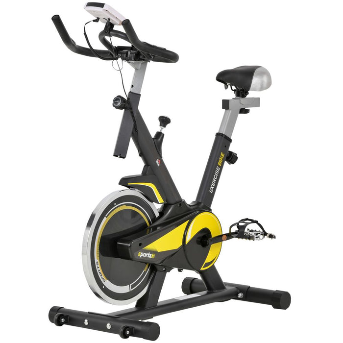 HOMCOM Exercise Bike 10KG Flywheel Cycling | Adjustable Resistance & LCD Display