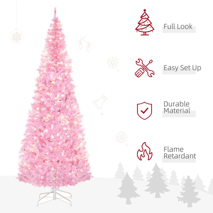 7FT Prelit Artificial Christmas Tree 350 LED Light HOMCOM