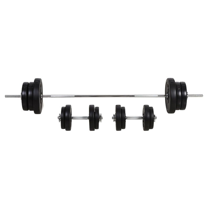 HOMCOM Dumbbells and Barbell Set with 65kg Adjustable Weights for Home Gym