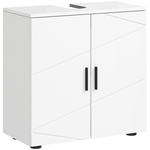 kleankin Bathroom Vanity Unit, Under Sink Cabinet with Shelf, White