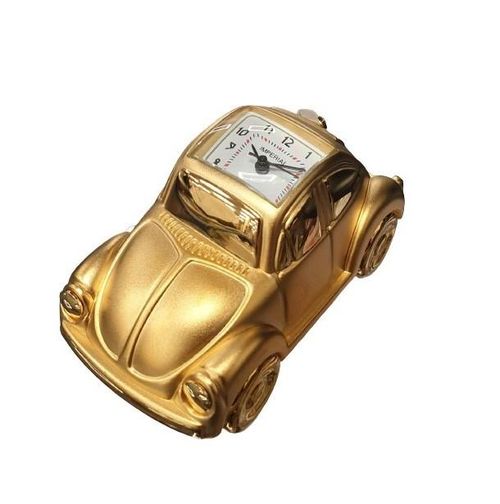 Miniature Clock Gold Plated Metal Cadillac car Solid Brass IMP81 - CLEARANCE NEEDS RE-BATTERY