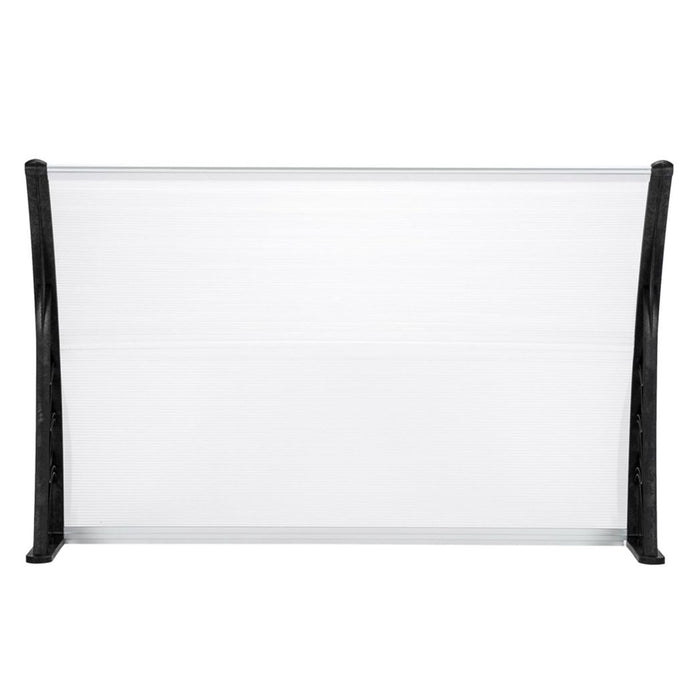 HT-120 x 80 Household Application Door & Window Rain Cover Eaves Canopy White & Black Bracket