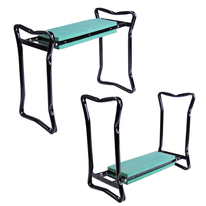 Premium 2-in-1 Garden Kneeler Bench - Green/Black