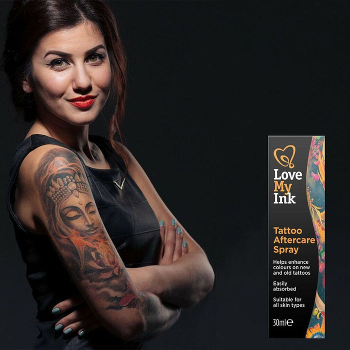 Love My Ink Tattoo Spray | Sensitive Skin | Dermatologically Tested | 30ml