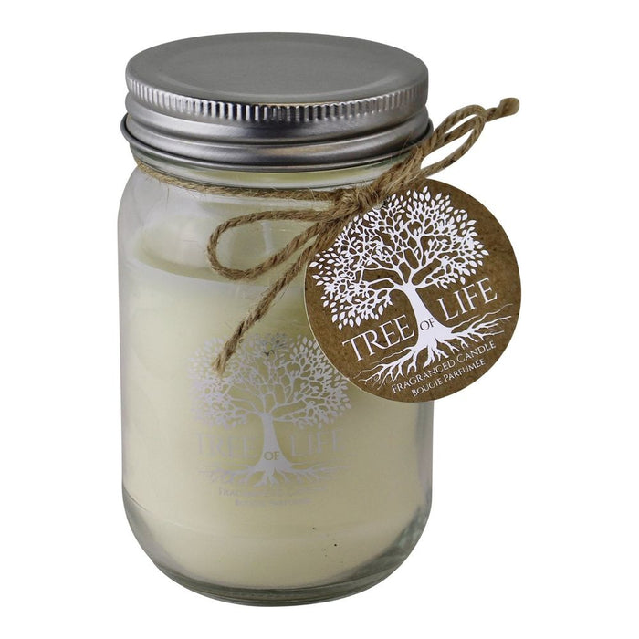 Tree Of Life Fragranced Candle In Glass Jar