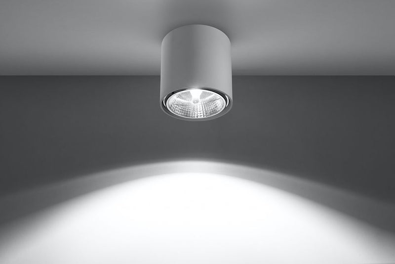 TIUBE White Round Ceiling Lamp - Modern Loft Design - GU10