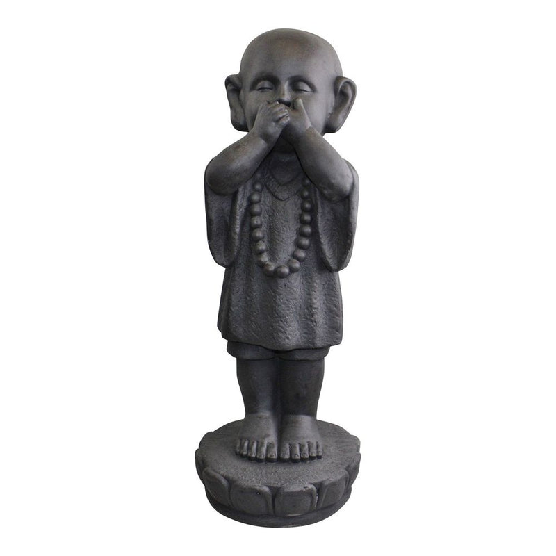 Set of 3 Stone Effect Monk Ornaments - See No Evil, Hear No Evil, Speak No Evil