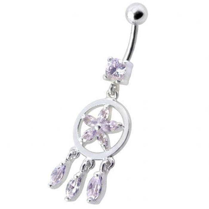 Fancy Dangling SS Belly Ring