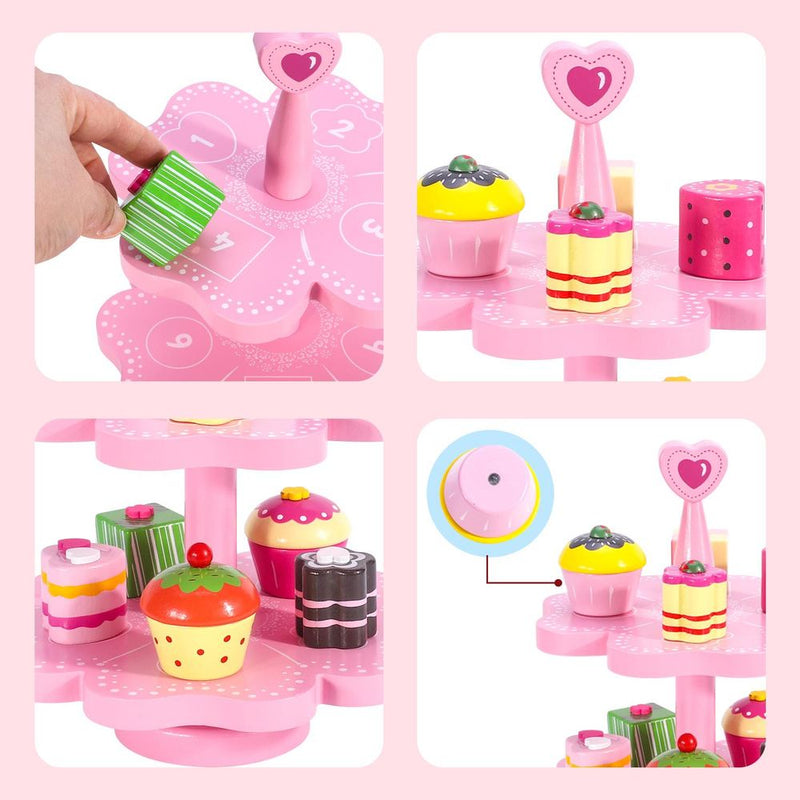 SOKA Magnetic Cake Stand - Heart 0000471: Charming toy for tea parties, role play, and educational development.