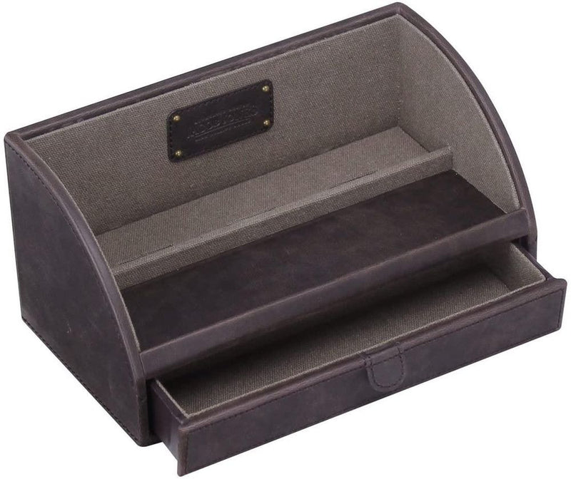 High-Quality Jacob Jones Charging Valet - Brown & Khaki Design for Neat & Tidy Charging - Ideal Gift for Modern Gentlemen - 12 Month Guarantee