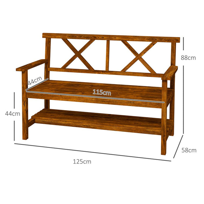 Premium Wooden Garden Bench w/ Storage - Durable, Stylish, Outdoor Seating