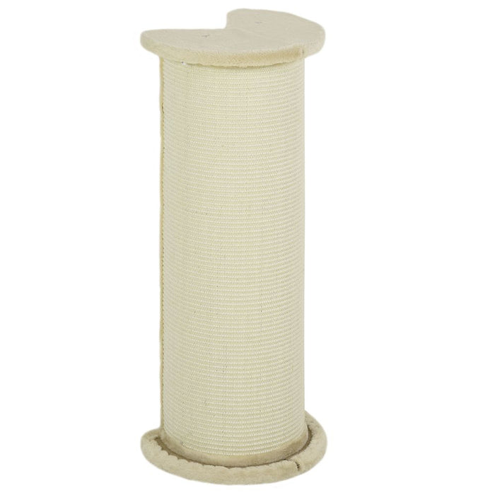 Premium 85cm Tall Cat Scratching Post - Sisal Rope, Soft Plush, Anti Tip - Beige