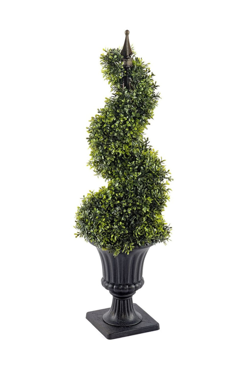 Realistic Boxwood Spiral Topiary - 90cm Tall - Premium Quality