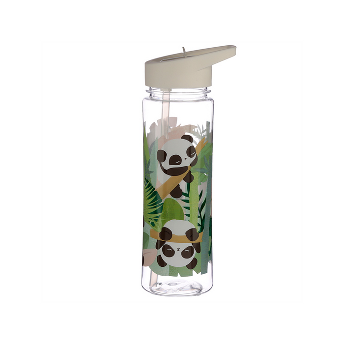 Premium Reusable Panda 550ml Water Bottle | Flip Straw | BPA-Free