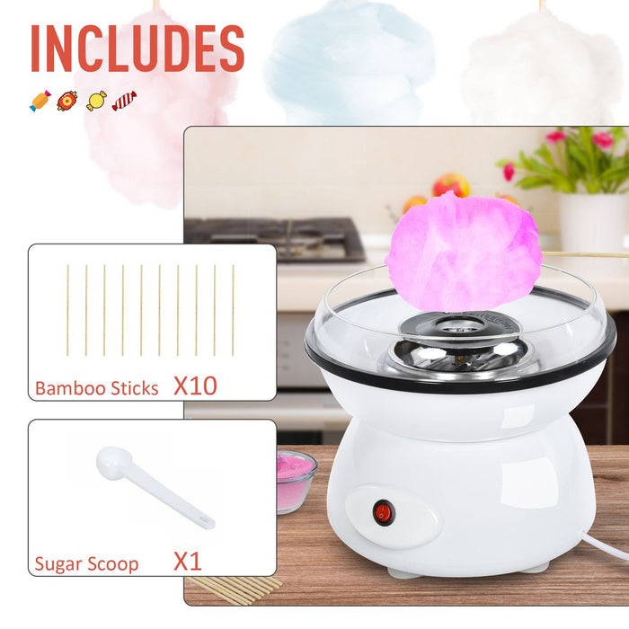 450W Non-Stick Stainless Steel Candyfloss Machine White