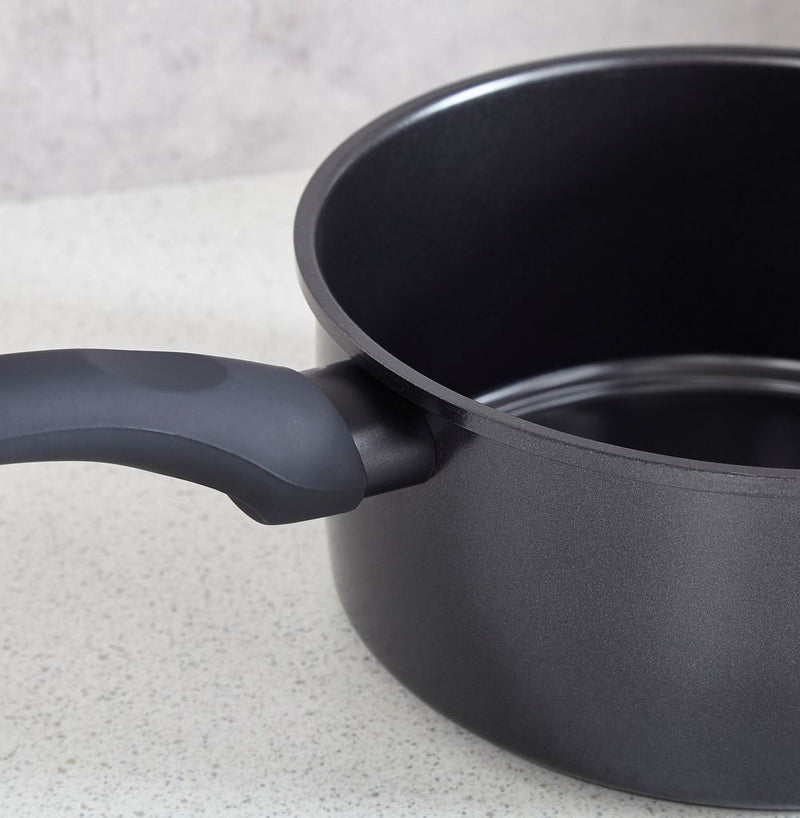Cermalon 5pc Black Carbon Steel Cookware Set - Non-Stick, Dishwasher Safe, Induction Ready