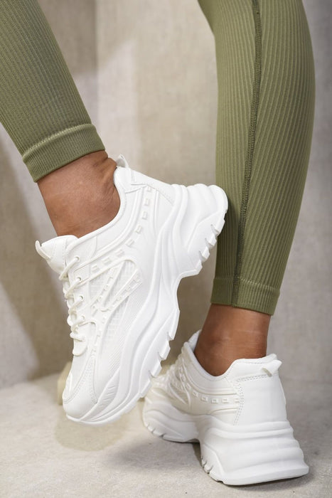 Kyleigh Wedge Lace-Up Chunky Trainers | Boost Your Style with Comfort and Height!